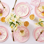 Pink Toile Large Plates, 10 per pack