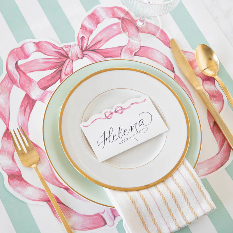 Pink Bow Placemat, Set of 24