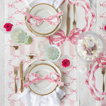 Pink Bow Lattice Placemat, Set of 24