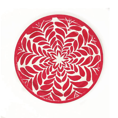 7" Red Paper Plates, Pack of 8