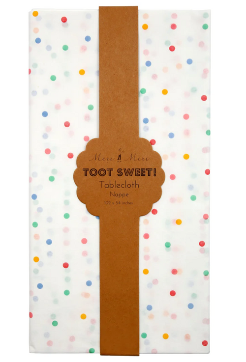 Toot Sweet! Spotty Paper Tablecloth
