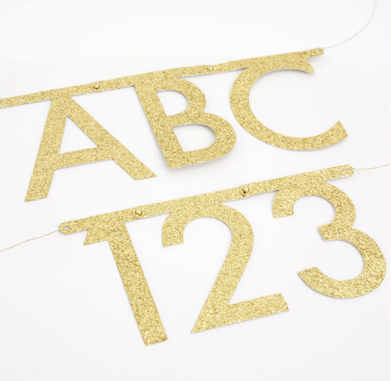 4' Gold Glitter Letter Garland Kit