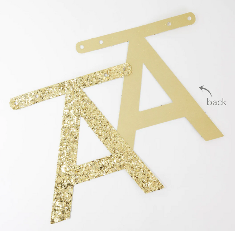 4' Gold Glitter Letter Garland Kit
