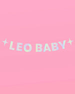 Leo Baby Banner - Iridescent Foil Banner