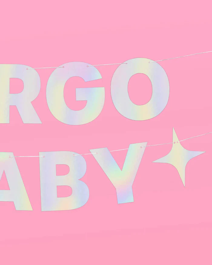 Virgo Baby Banner - Iridescent Foil Banner