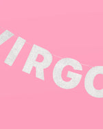 Virgo Season Banner - Silver Glitter Banner