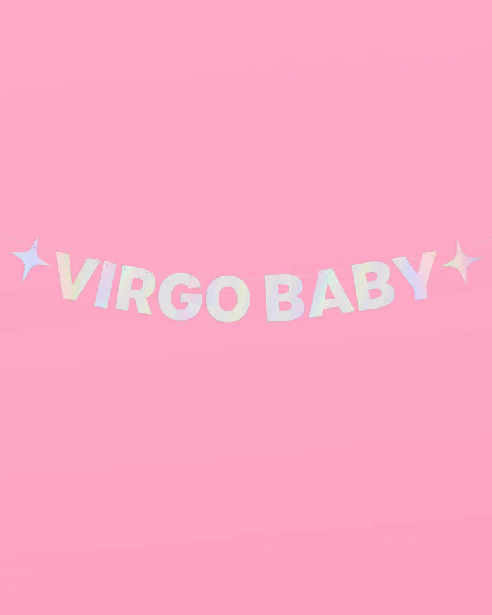 Virgo Baby Banner - Iridescent Foil Banner