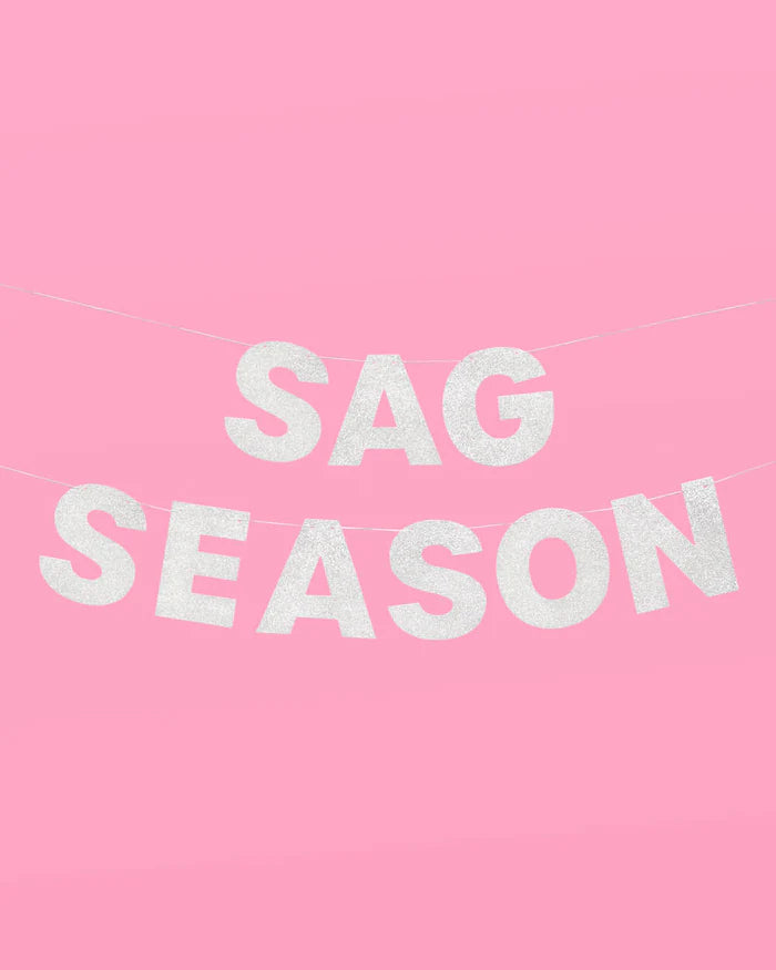 Sag Season Banner - Silver Glitter Banner