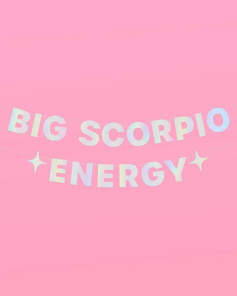 Big Scorpio Energy Banner- Iridescent Foil Banner | Paperless Post ...