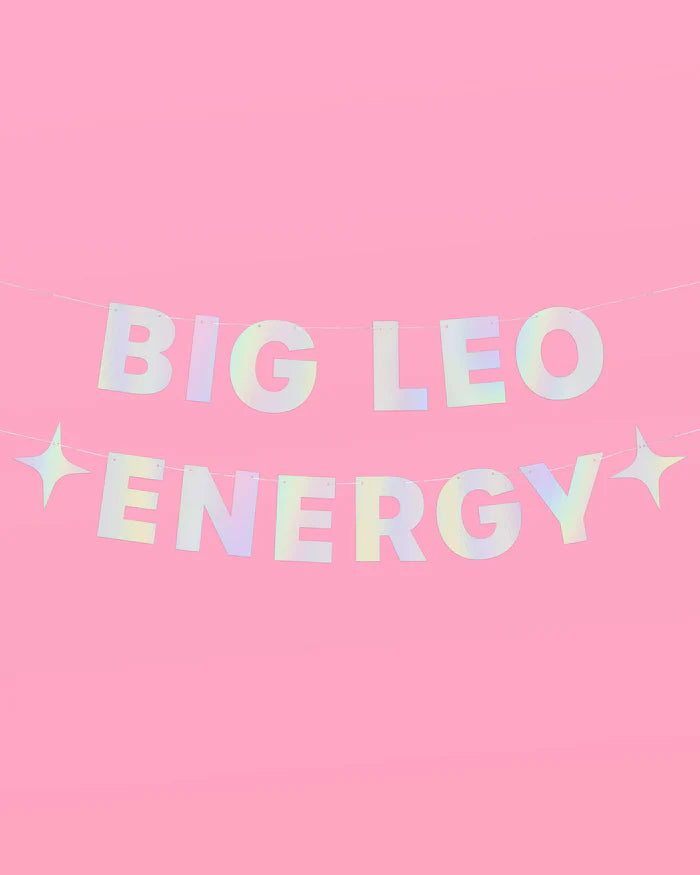 Big Leo Energy Banner - Iridescent foil banner