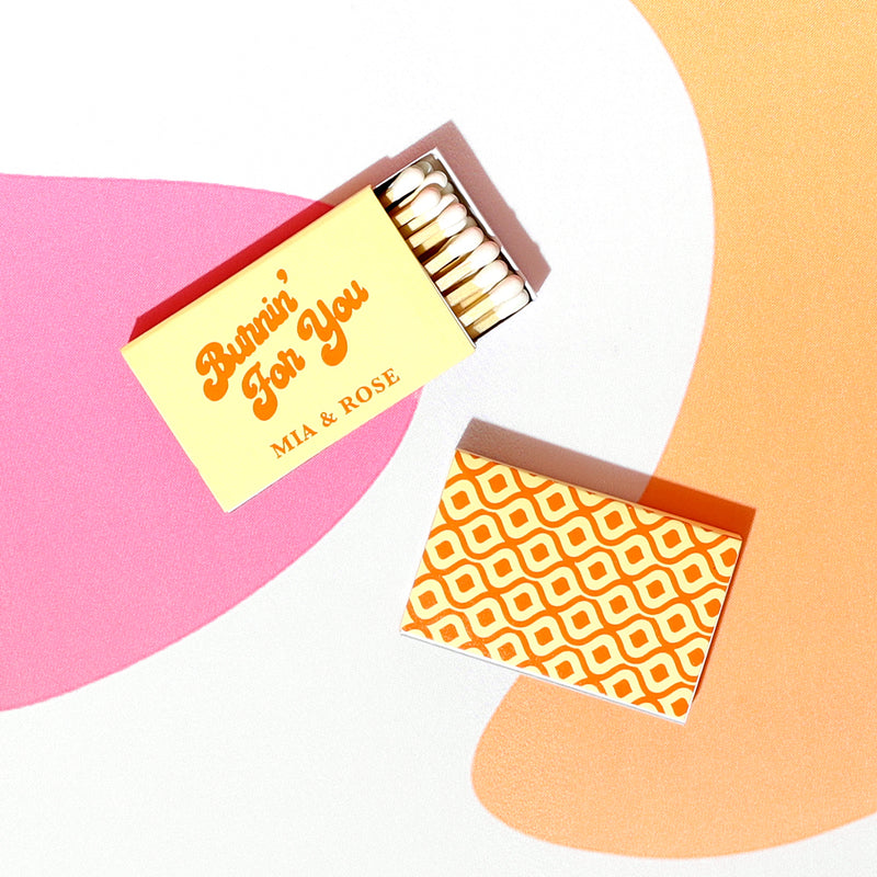 Burnin' For You Custom Matches, Gold Foil