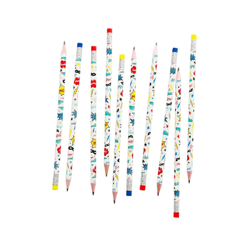 Superhero Pencil Set, Pack of 10