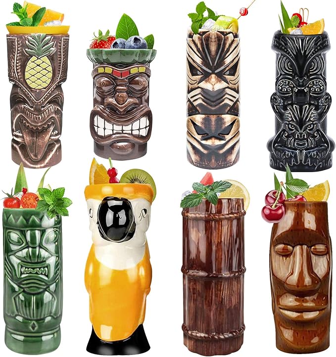 Tiki Mug (Ceramic), Set of 8