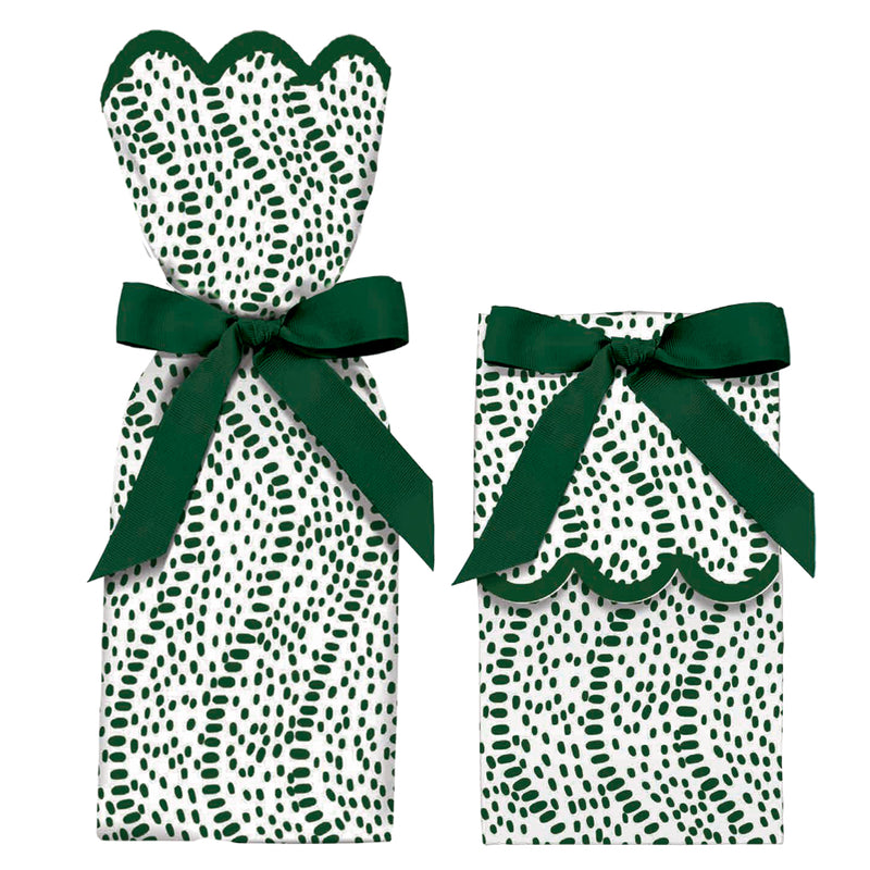 Green Dot Wine & Gift Bags, Set of 6