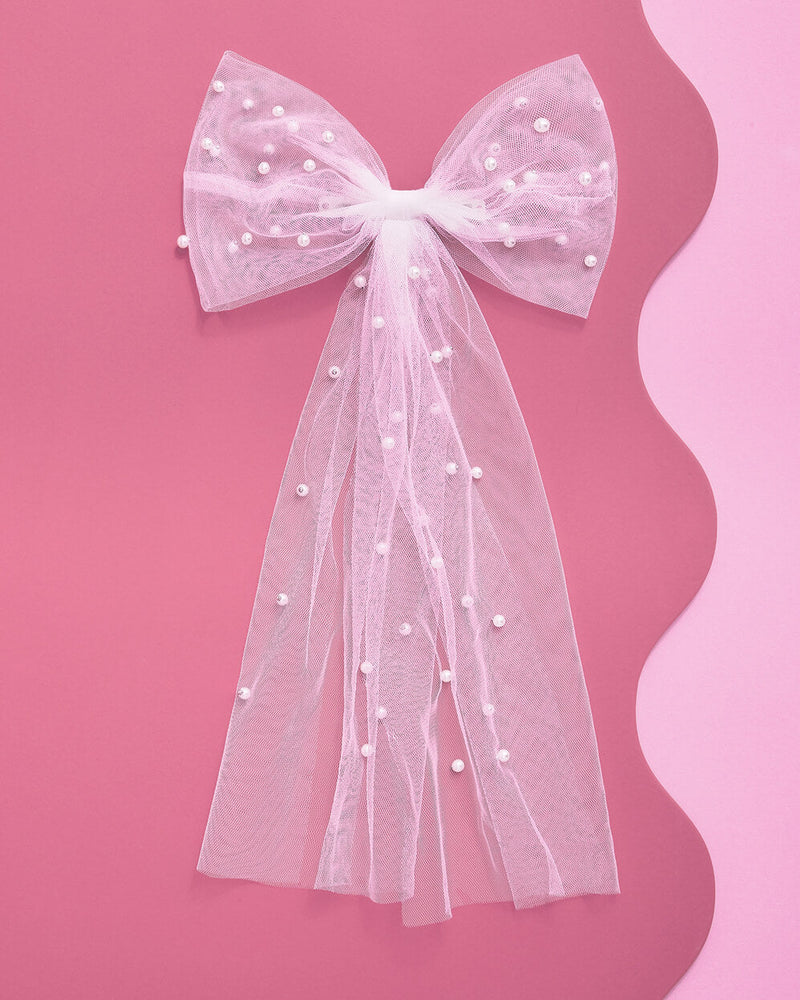 Bow To Be - White & Pearl Bow