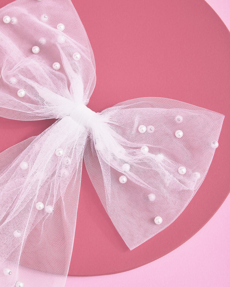 Bow To Be - White & Pearl Bow