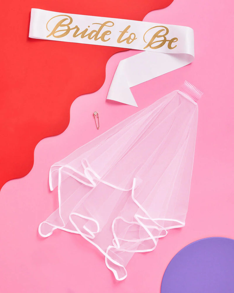 Bride to be sash and veil