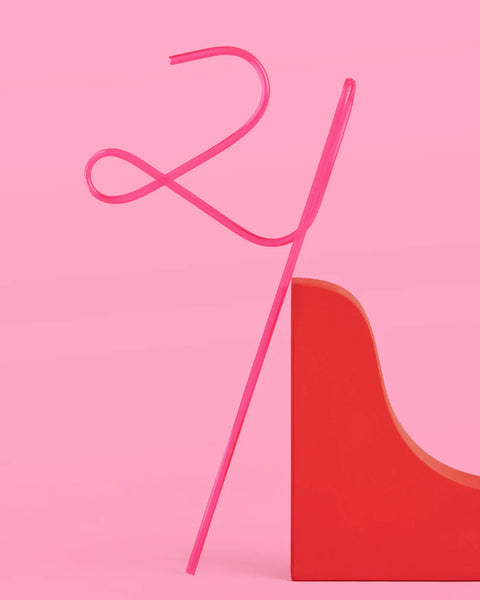 Hot Pink 21 Forever Straw | Paperless Post Party Shop