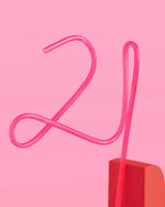 Hot Pink 21 Forever Straw 