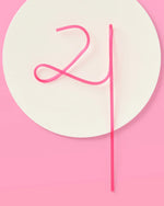 Hot Pink 21 Forever Straw 