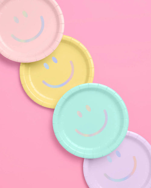 Smiley Plates, Pack of 24