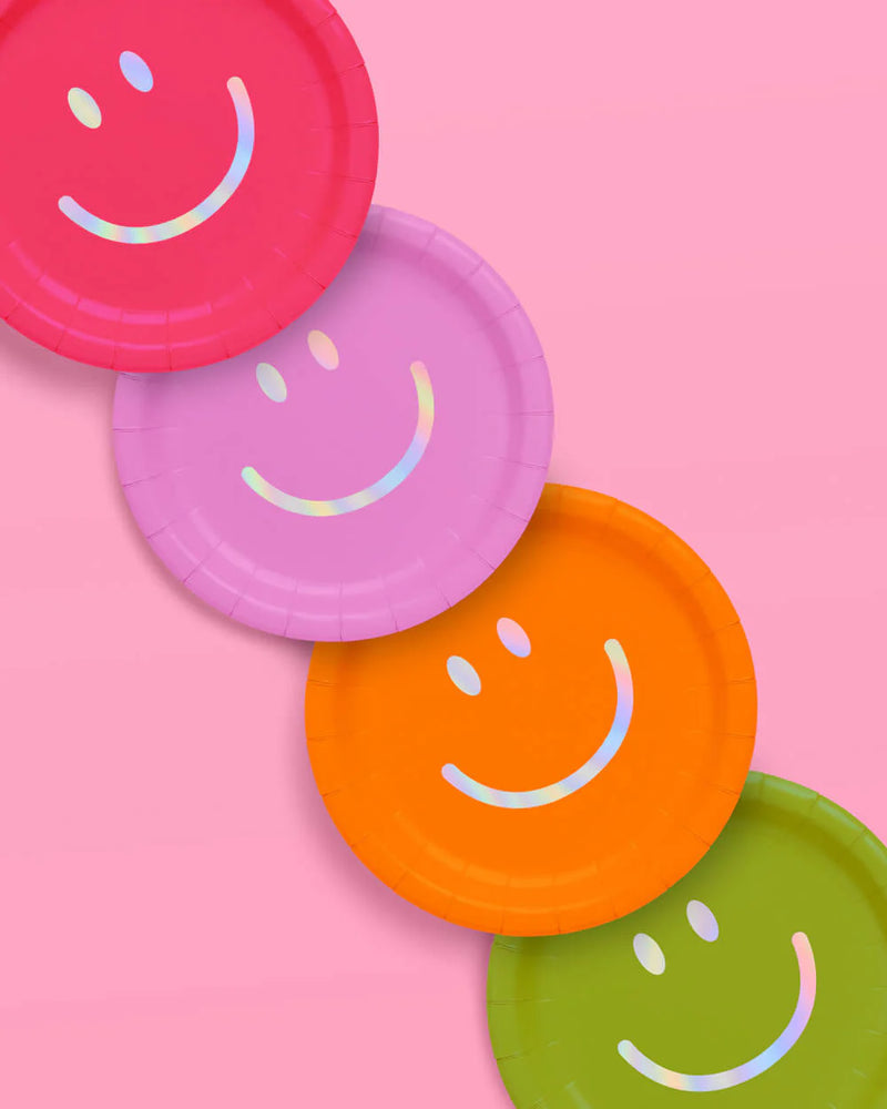 Super Smiley Plates, Pack of 24 