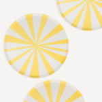 Yellow Stripe Dinner Plates, Pack of 8