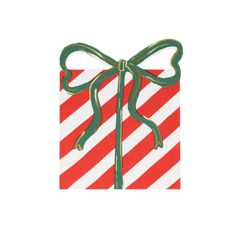 Present With Bow Napkins, Pack of 16