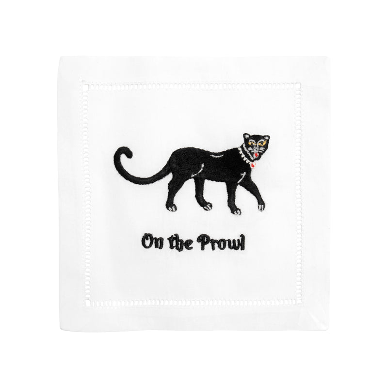 On The Prowl Cocktail Napkin, Set of 4