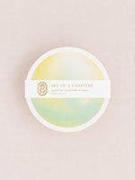 Lemon Lime Gradient Coasters, Set of 4