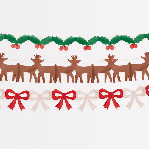 Tissue Paper Christmas Garlands