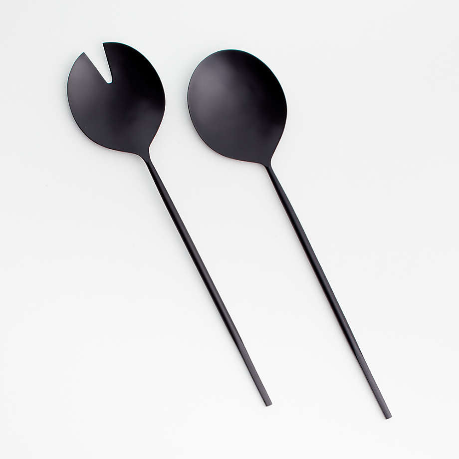 2-Piece Black Serving Utensil Set