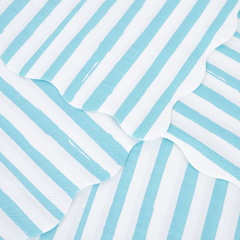 Blue Stripe Small Napkins, Pack of 16