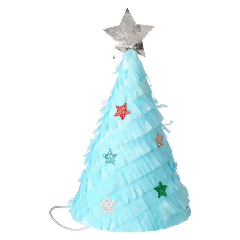 Fringed Christmas Tree Party Hats, Pack of 6