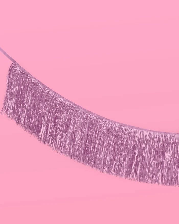 Lavender Haze Fringe - Light Purple Foil Banner