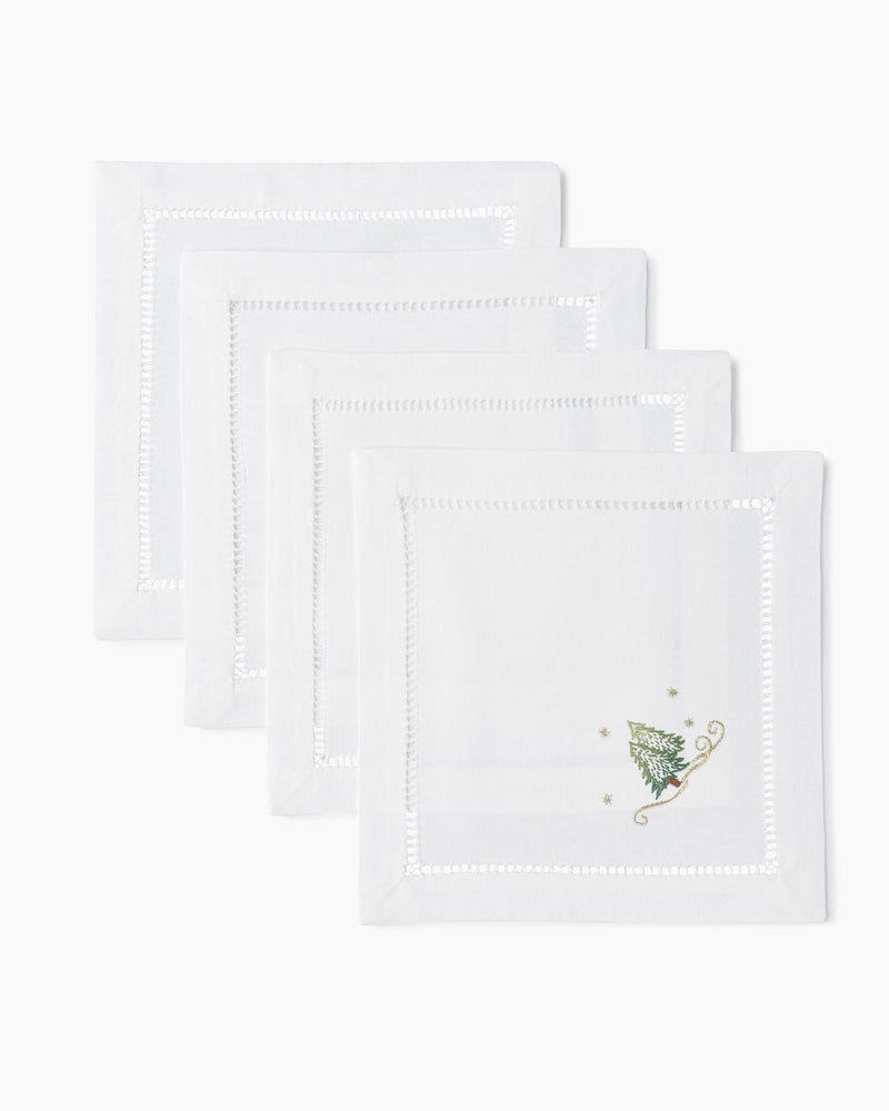 Pine Trees Cocktail Napkins, Set of 4