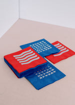 Fourth of July Stars and Stripes Cocktail Paper Beverage Napkins, Set of 20