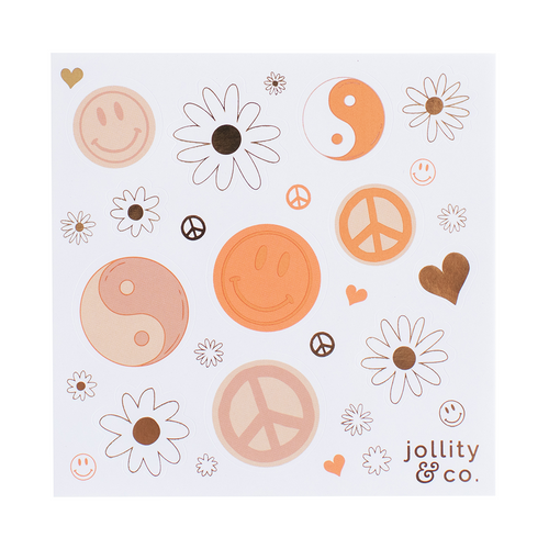 Peace & Love Sticker Set, Pack of 4