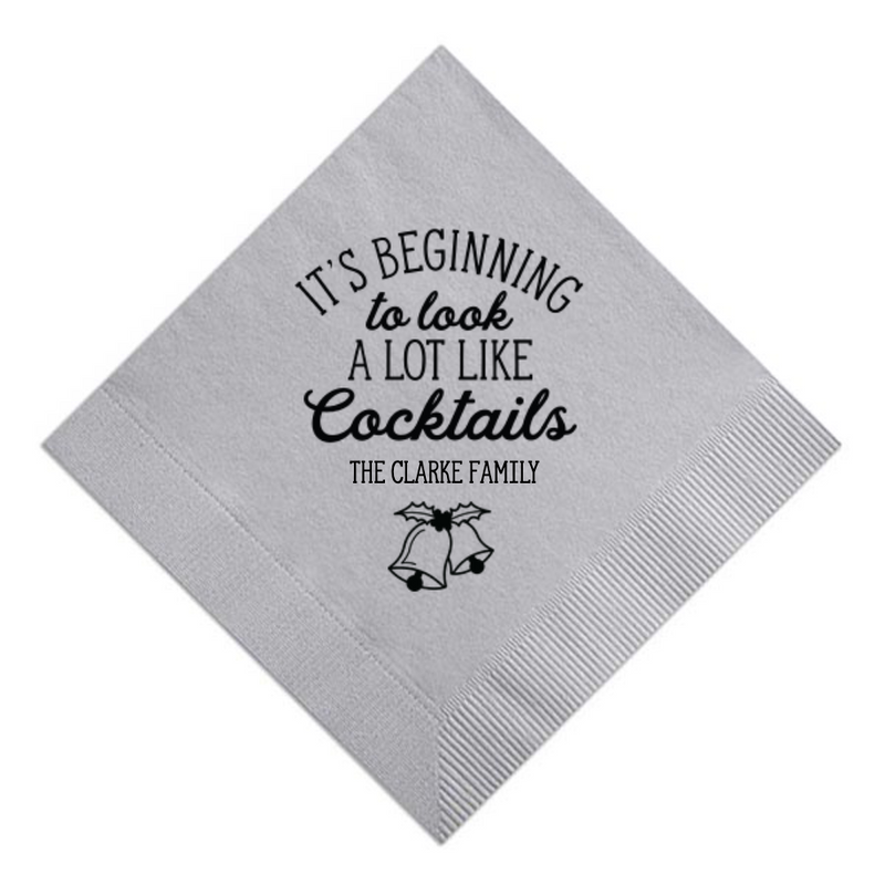 Looks a lot Like Cocktails Napkins, Black Foil