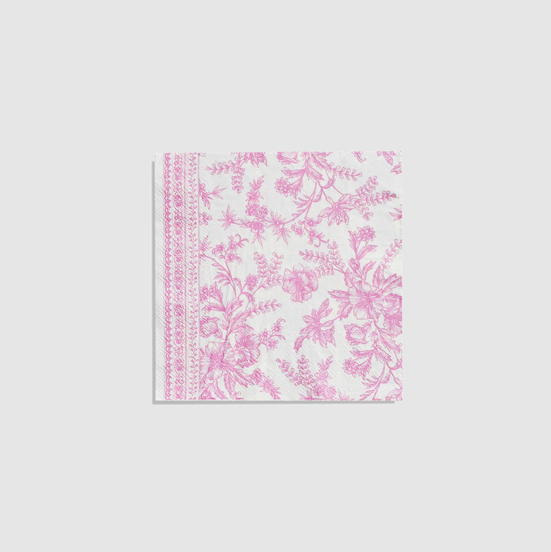 Pink Toile Large Napkins (25 per pack)