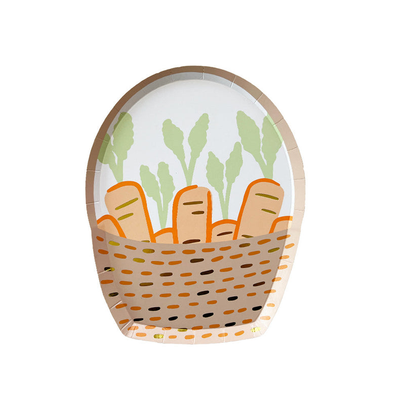 Bunnies In The Garden Small Basket Plates, Pack of 8