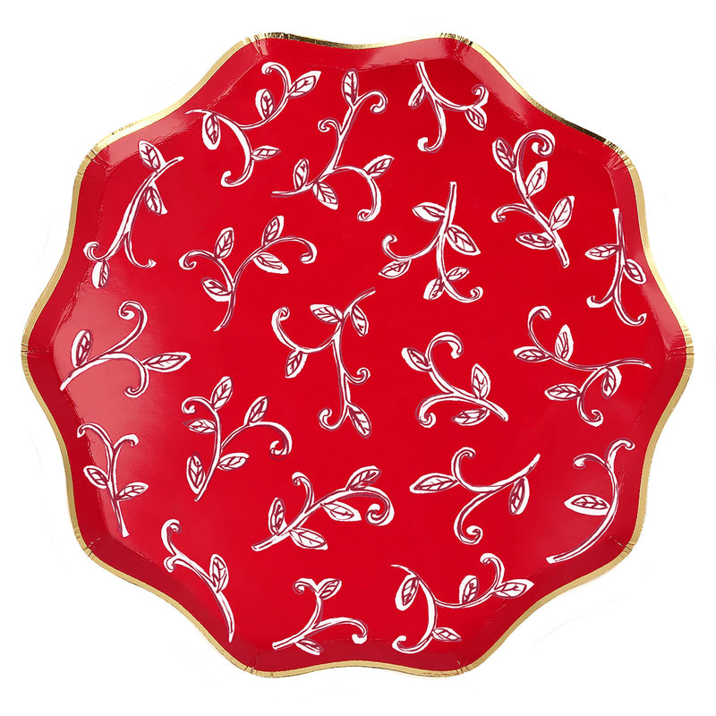 Block Print Dinner Plates, Pack of 4