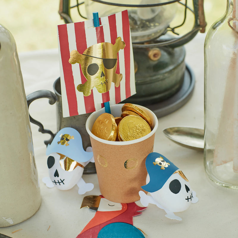 Pirate Cups, Pack of 8