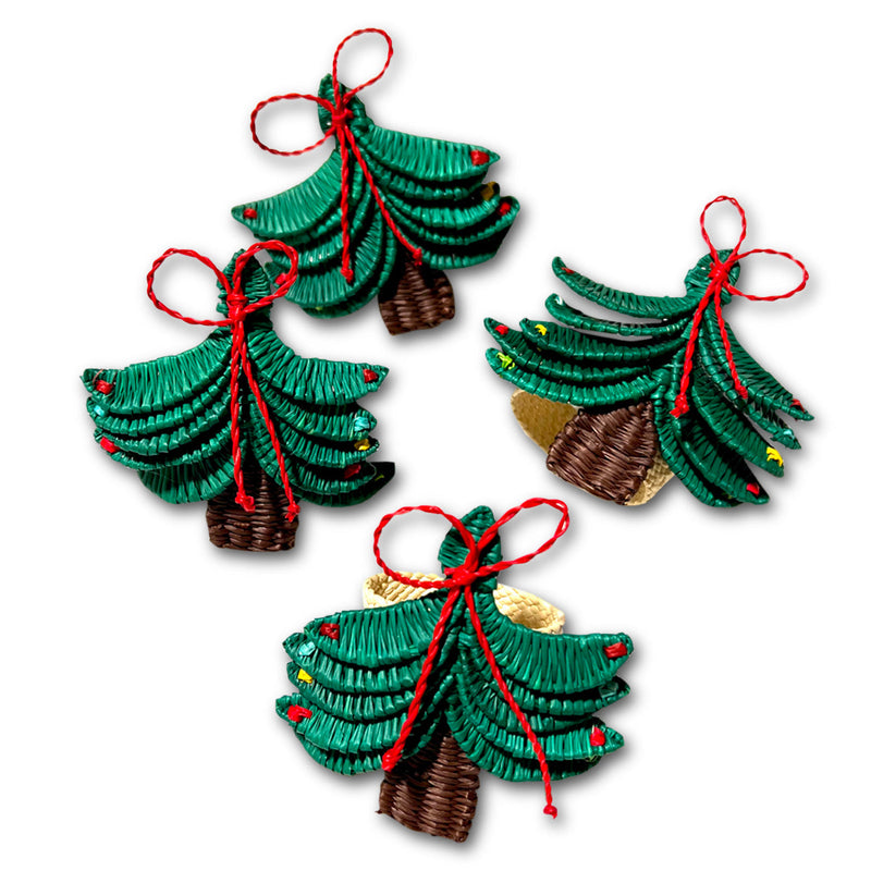 Christmas Tree Raffia Napkin Ring