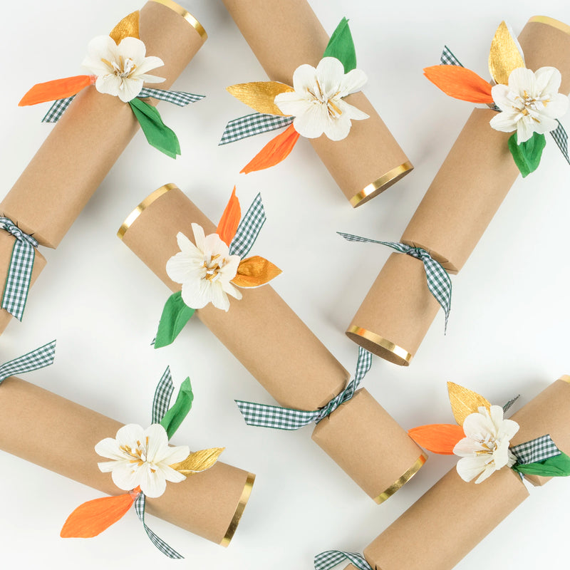 Fall Flower Crackers, Pack of 6