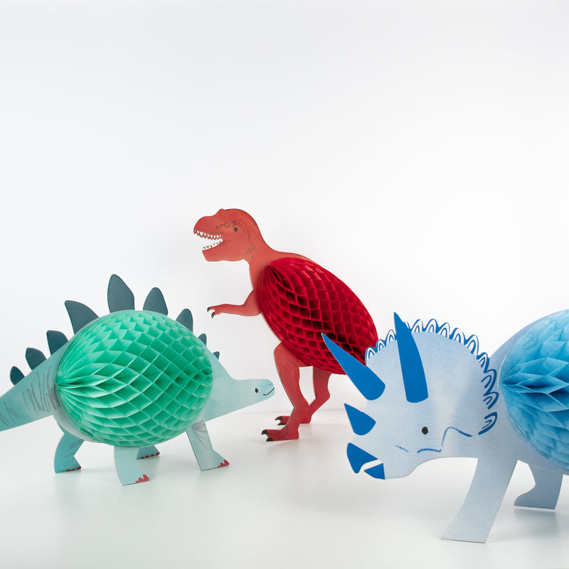 Honeycomb Dinosaur Decorations, Pack of 3