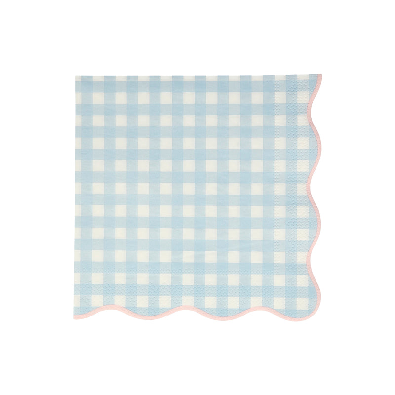 Gingham Large Napkins, Assorted Pack of 20