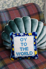 Oy Needlepoint Pillow