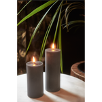 Ribbed Pillar Candles, Set of 3