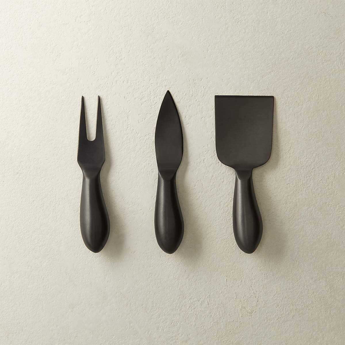 Black Cheese Knives, Set of 3